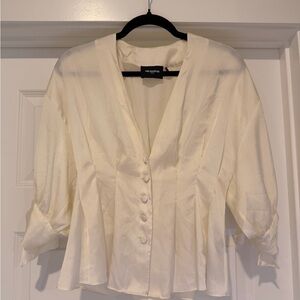 The Kooples Ivory Button-Front Blouse